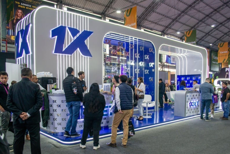 1xbet booth at gaming show