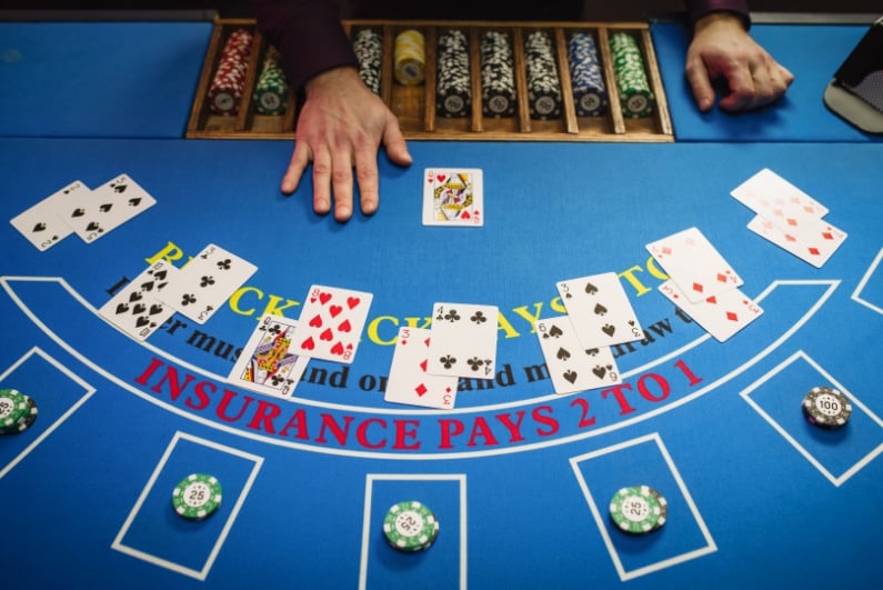 Blackjack table