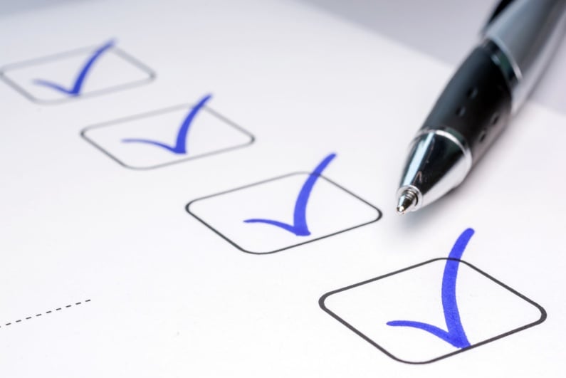 Marking off check boxes