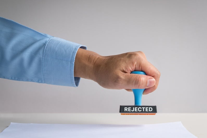 Rejected stamp