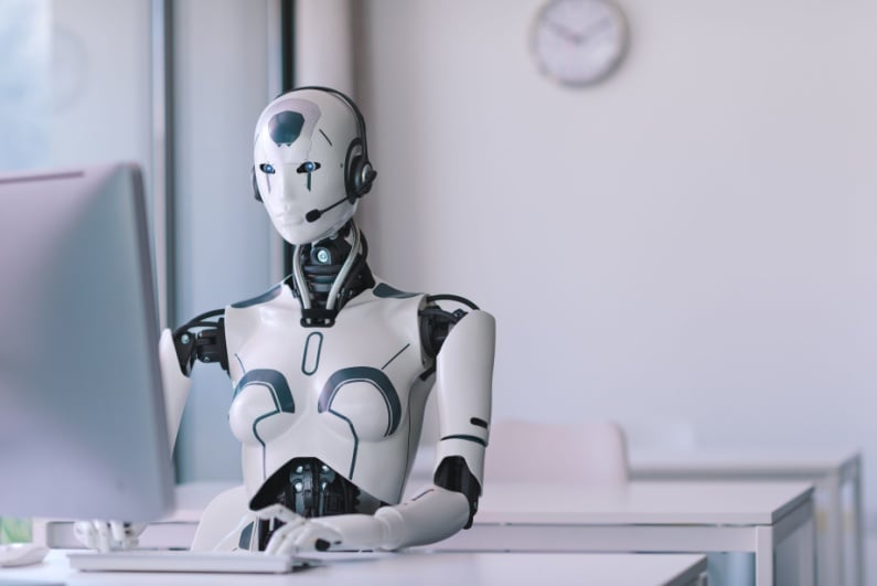 Robot using computer