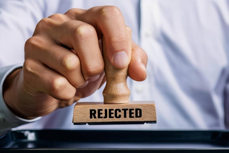 Rejected stamp
