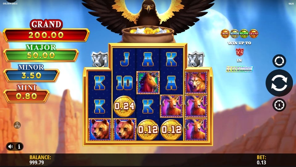 Golden Eagle slot reels by IGT