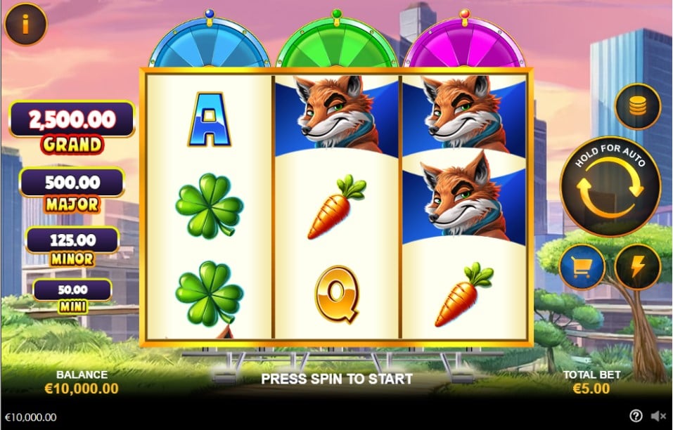 Rabbit and the Fox slot reels by Playtech