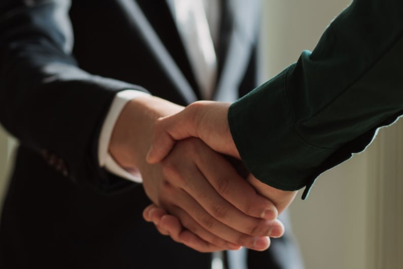 Businessmen shaking hands