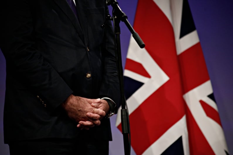 British flag with official