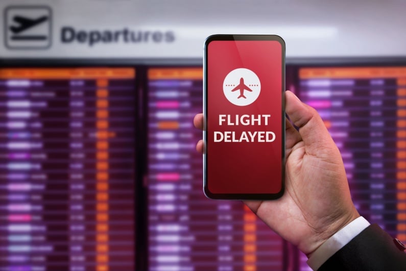 Flight delayed