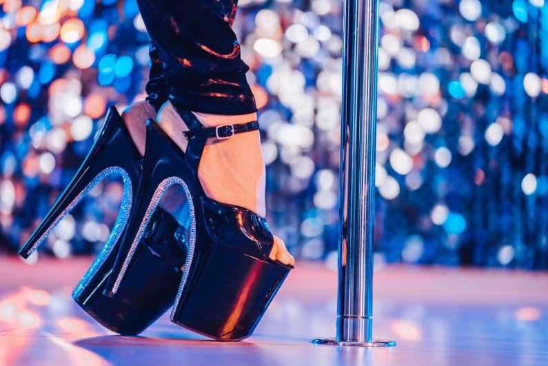 Stripper on stage