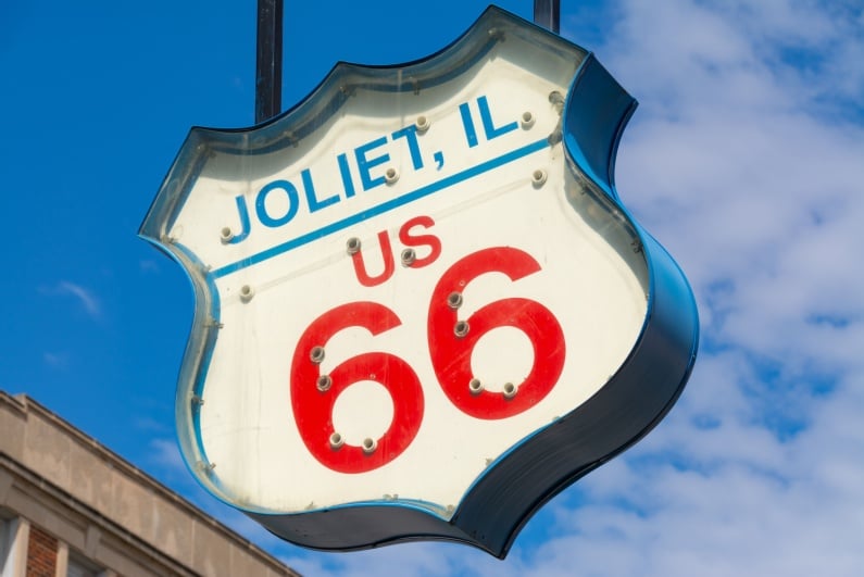 Route 66 sign, Joliet
