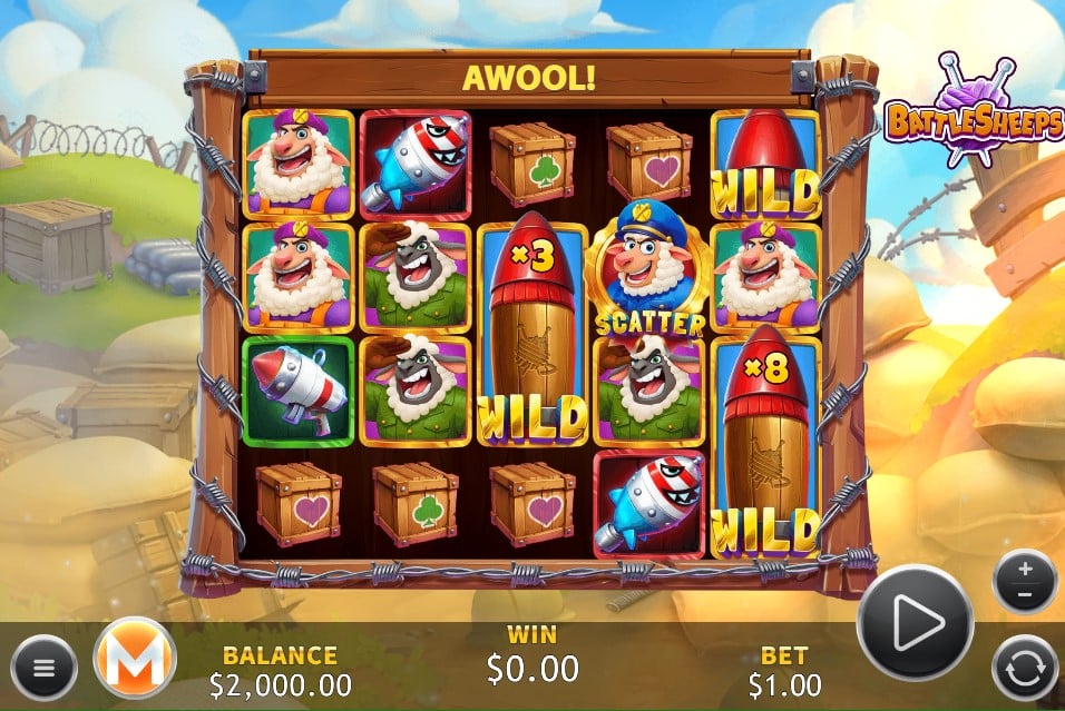 BattleSheeps slot reels by Massive Studios - best new online slots of the week