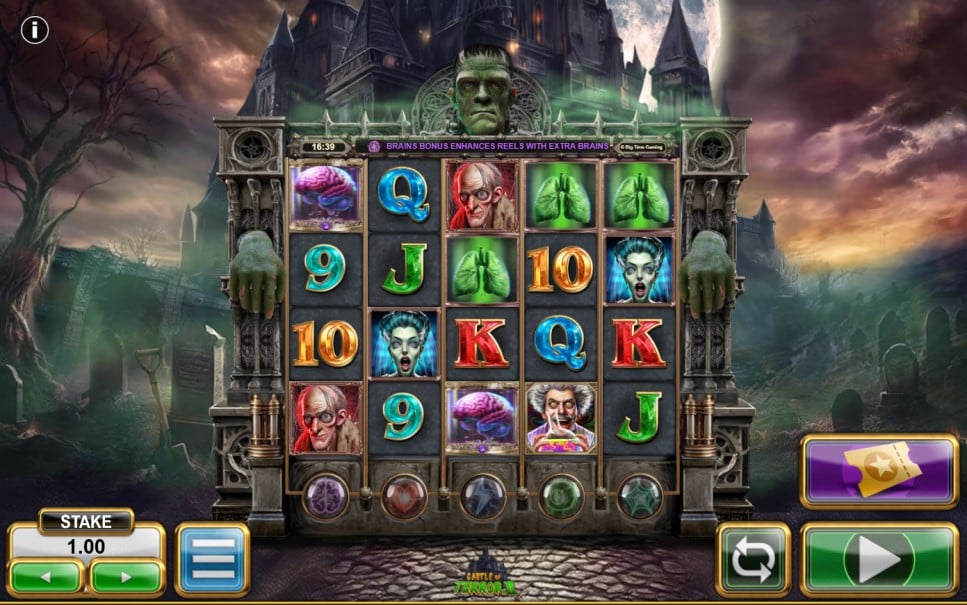 Castle of Terror 2 slot reels by Big Time Gaming