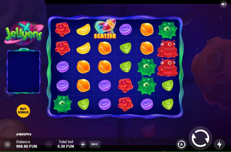 Jellyens X slot reels by Popiplay