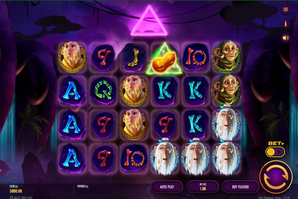 Pink Elephants Trinity slot reels by Thunderkick