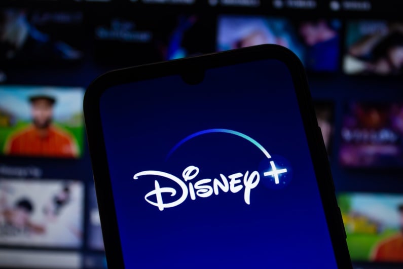 Disney+ logo on phone