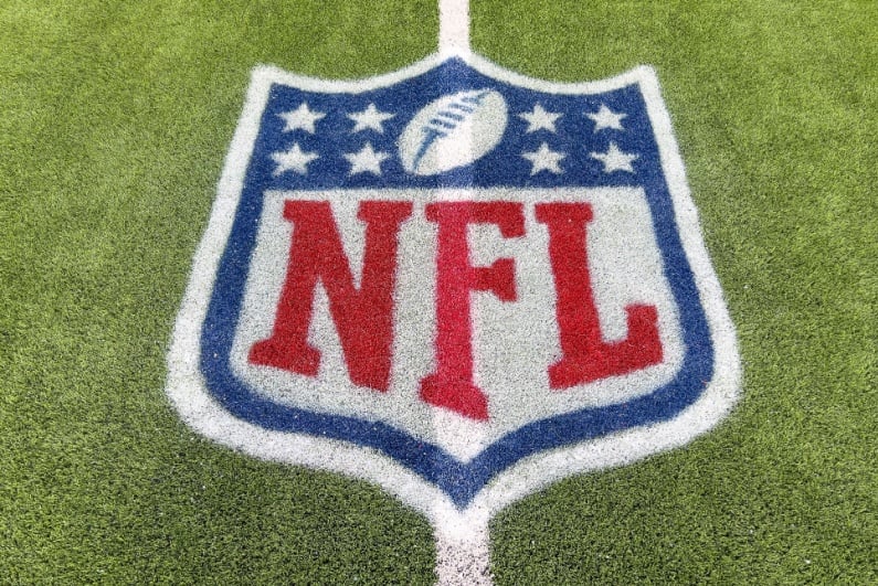 NFL logo on field