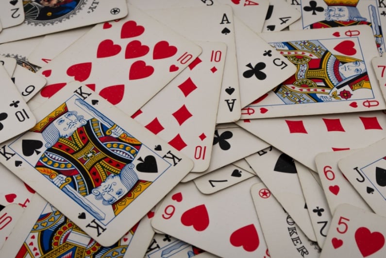 Pile of playing cards