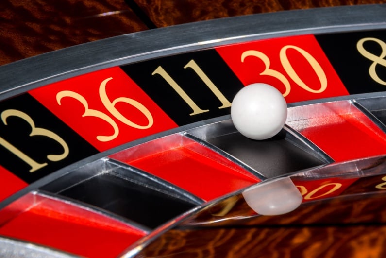 Roulette ball on 11