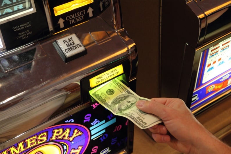 Money in slot machine