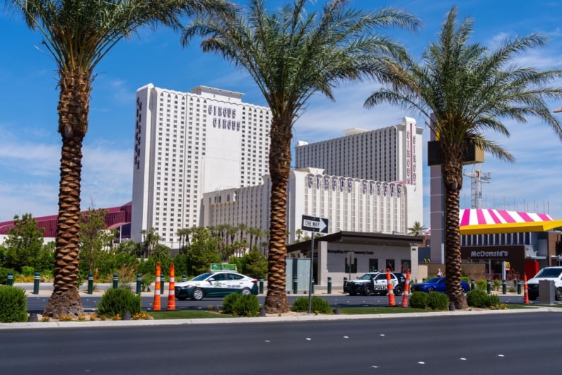 Area around Circus Circus Hotel and Casino