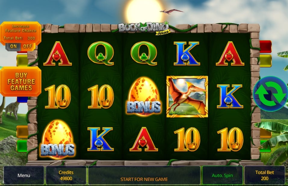 Book of Dino Deluxe slot reels by Swintt - best new online slots of the week