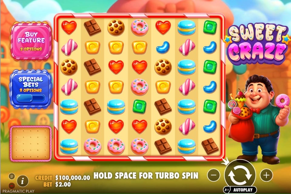 Sweet Craze slot reels by Pragmatic Play