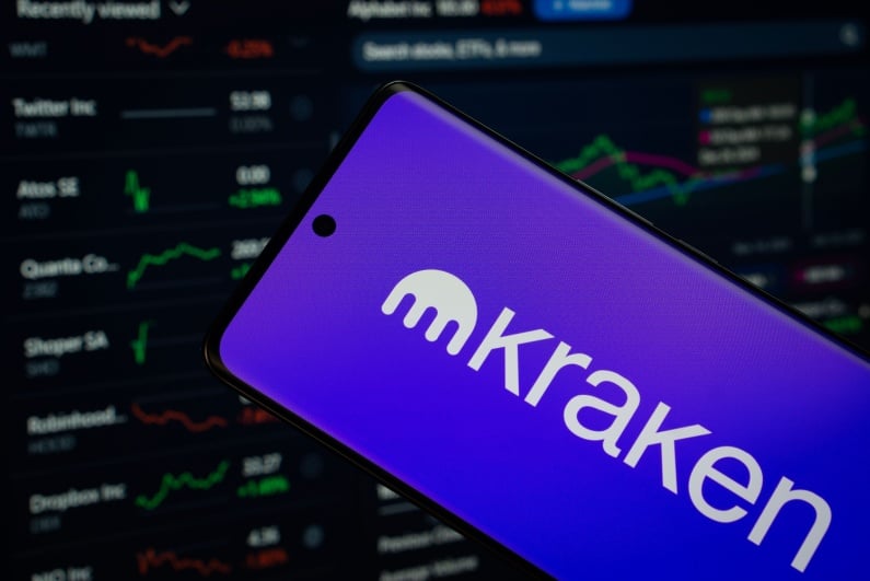 Kraken logo on phone