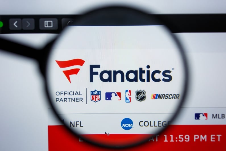 Fanatics logo on website