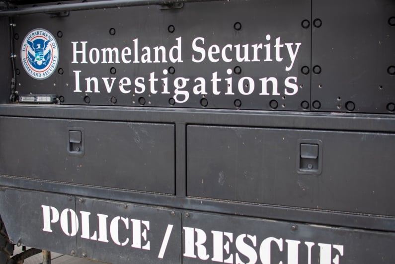 Homeland Security Investigations vehicle