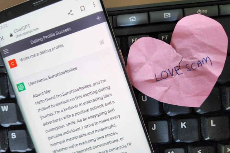 Concept of romance fraud