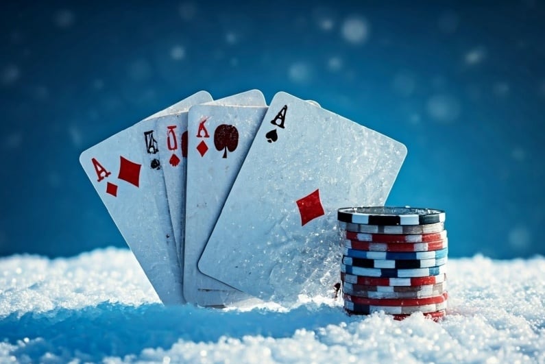 Poker cards and chips