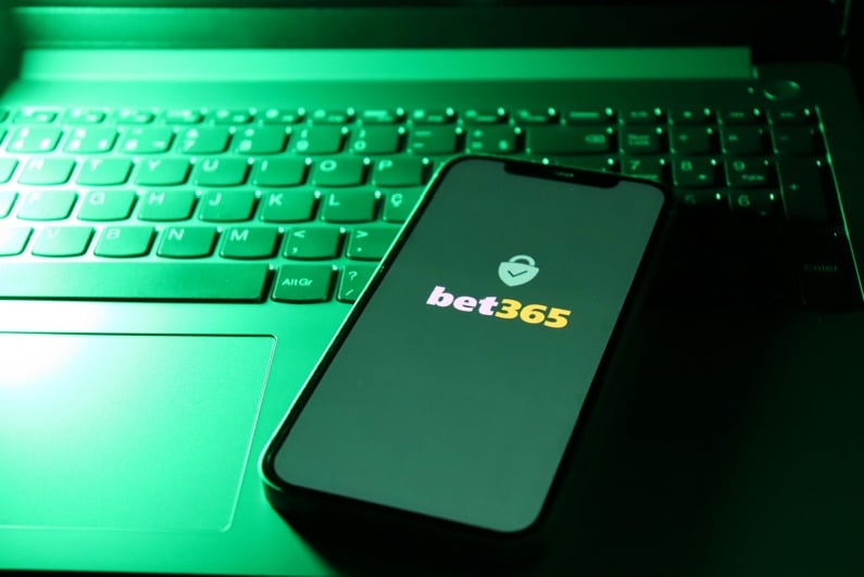 Bet365 logo on phone