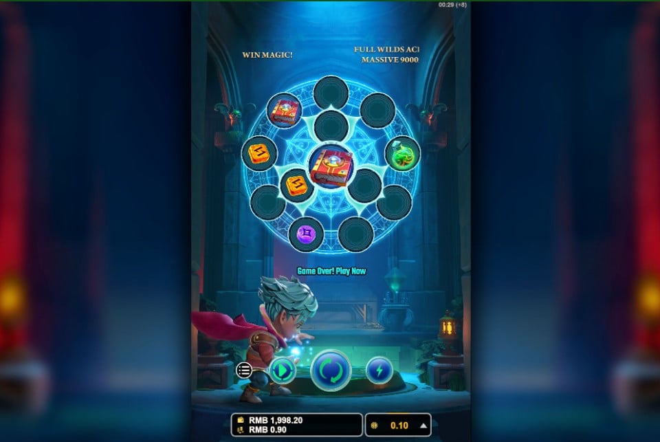 Dr. Mystic's Supreme Spells slot reels by Gameplay Interactive