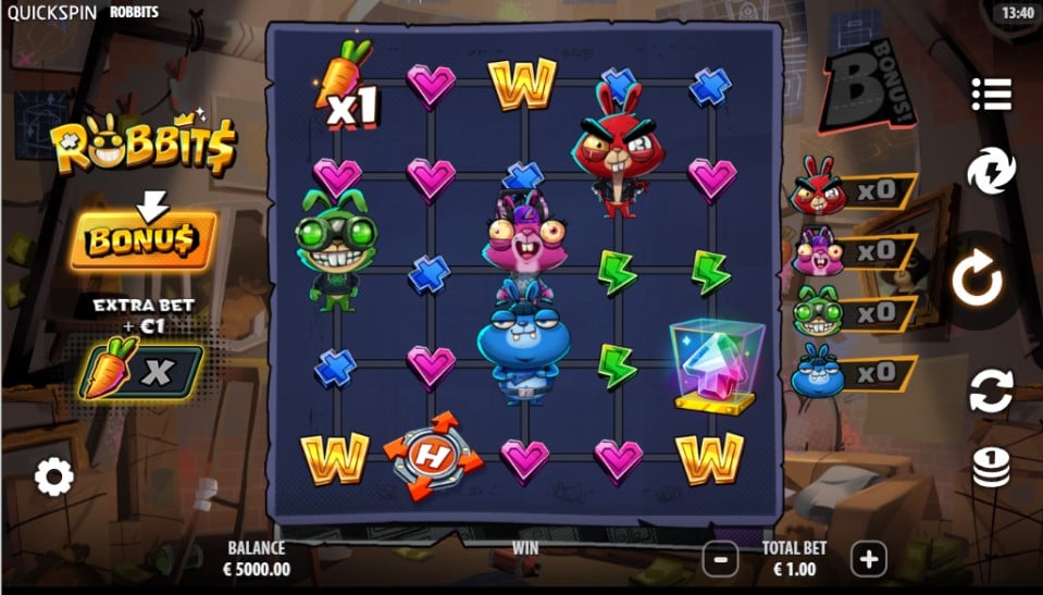 Robbits slot reels by Quickspin - best new online slots of the week