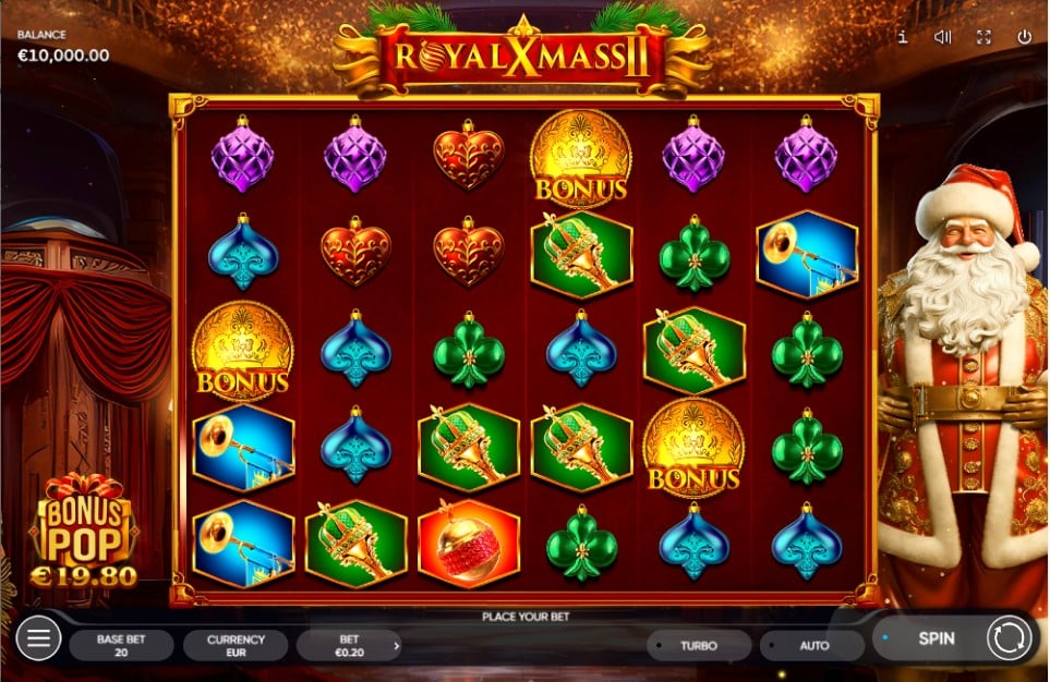 Royal Xmas 2 slot reels by Endorphina - best new online slots of the week