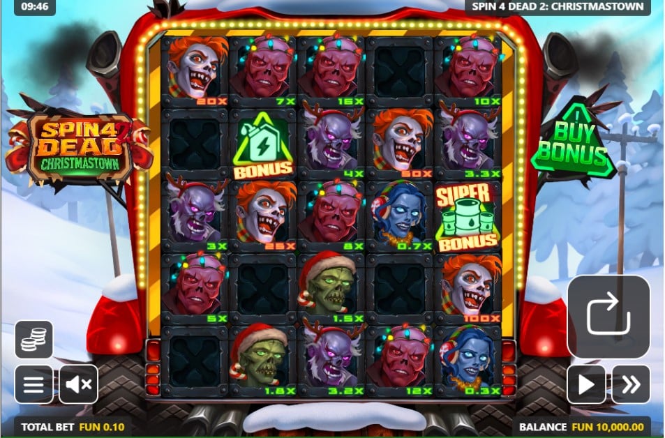 Spin 4 Dead Christmastown slot reels by Gamebeat - best new online slots of the week