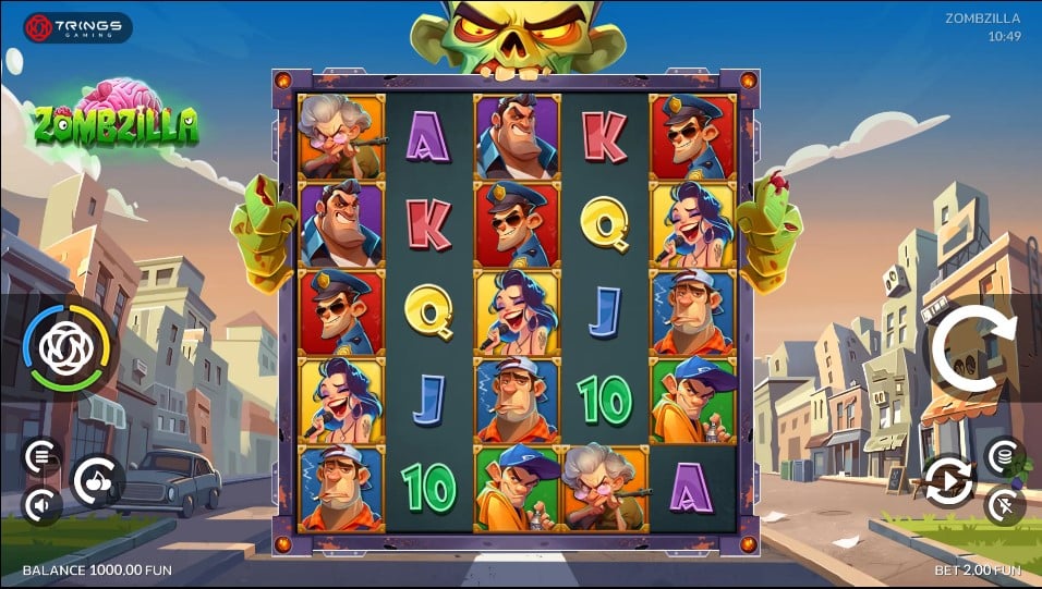 Zombzilla slot reels by 7Rings Gaming - best new online slots of the week