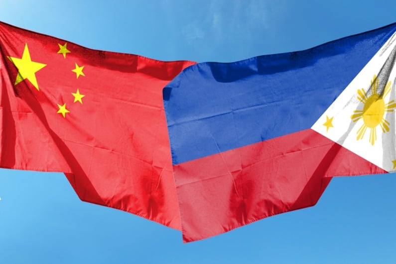 China and Philippines flags
