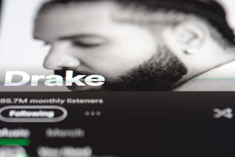 Drake Spotify page
