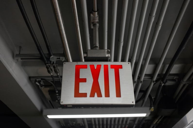 Exit sign