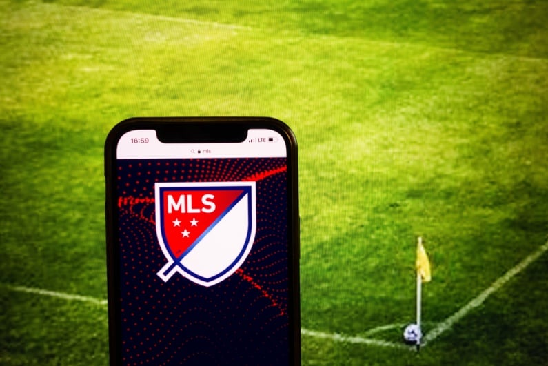 MLS logo on phone