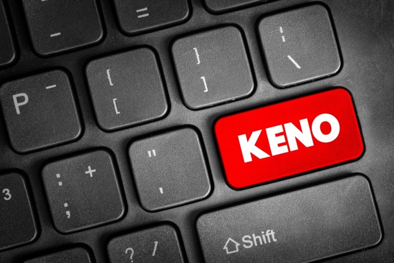 Keno button on laptop