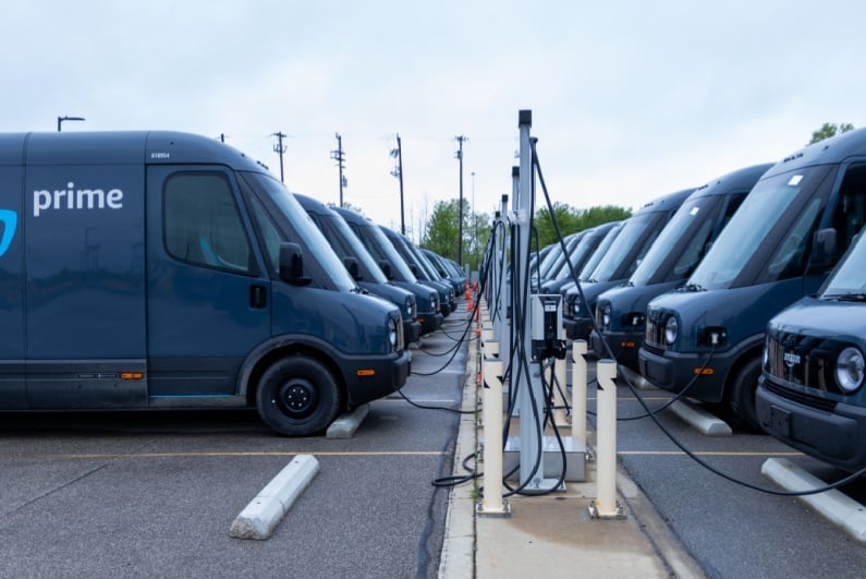 Amazon delivery vehicles
