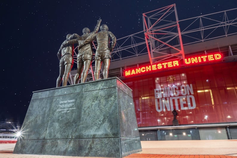Statue outside Man U's stadium