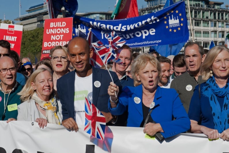 Anna Soubry leading protest