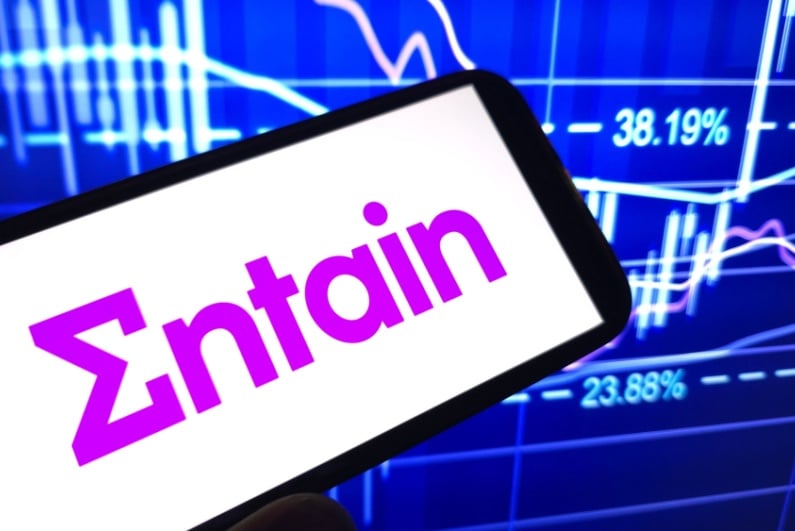 Entain logo on phone