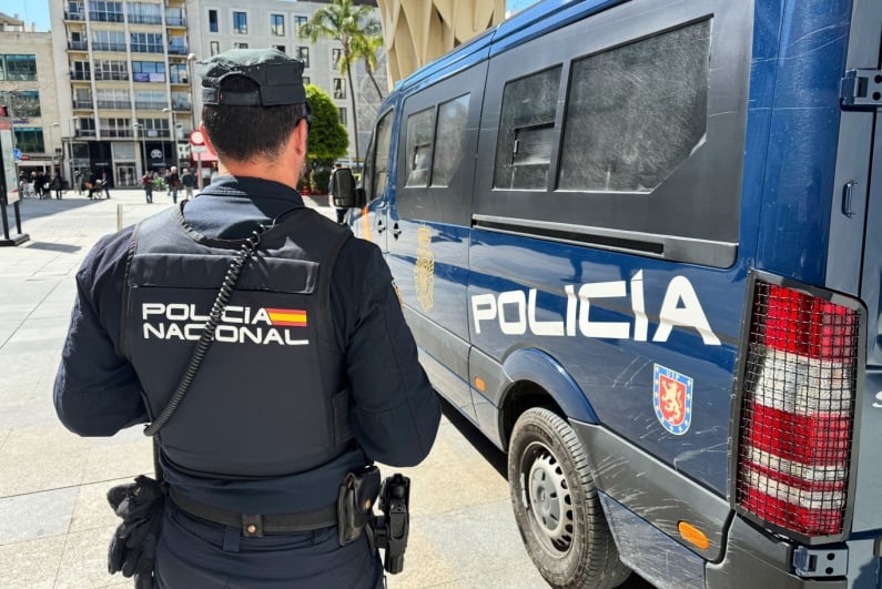 Police in Sevilla Spain