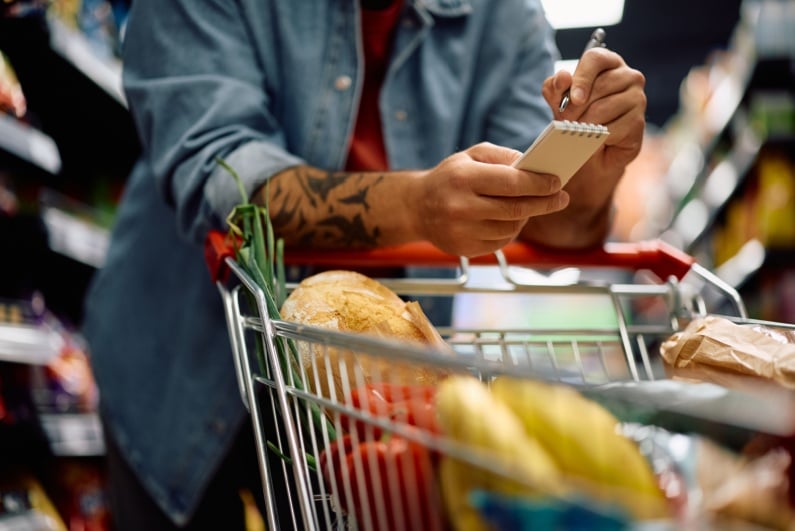 Person in supermarket