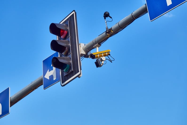 Traffic light and camera