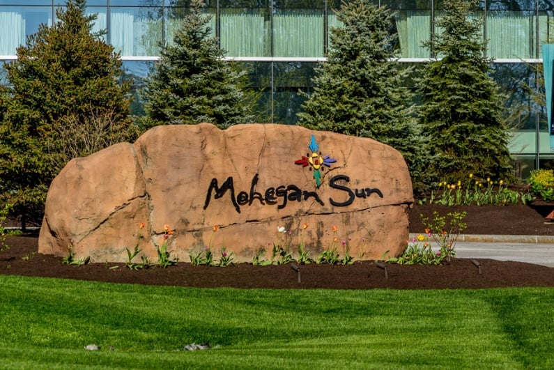 Mohegan Sun rock outside casino
