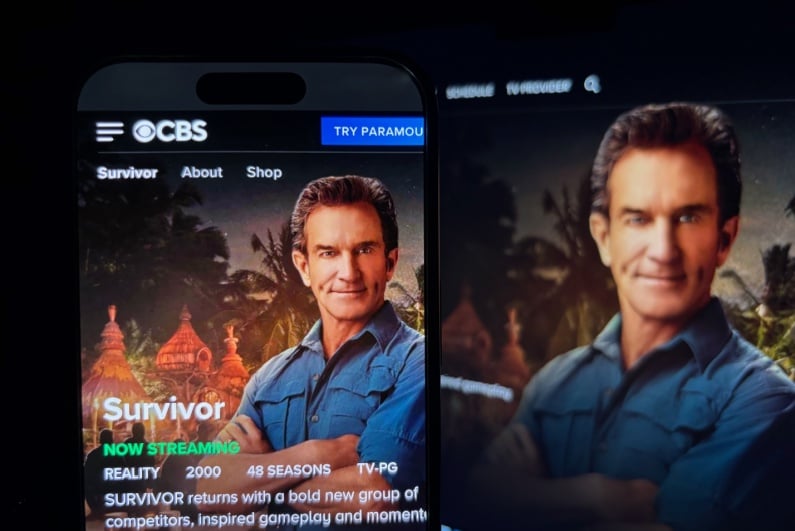 Survivor TV show on phone